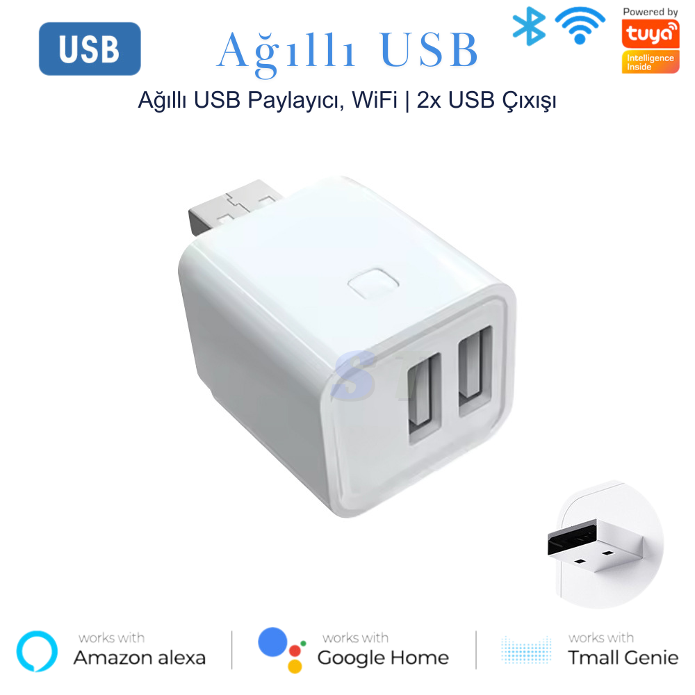 Ağıllı USB Paylayıcı, WiFi | 2x USB Çıxışı