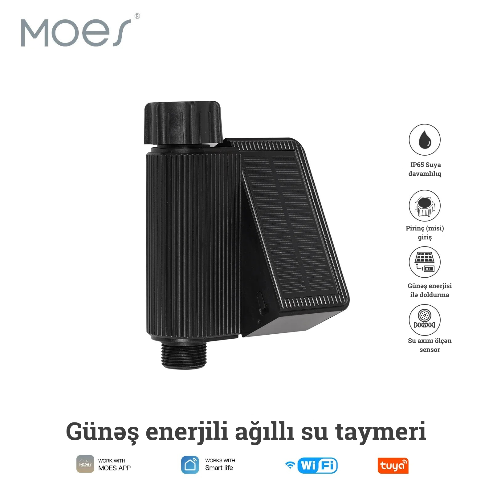 WiFi Günəş Enerjili bağ Suvarma taymeri – MOES TWV-YZD01