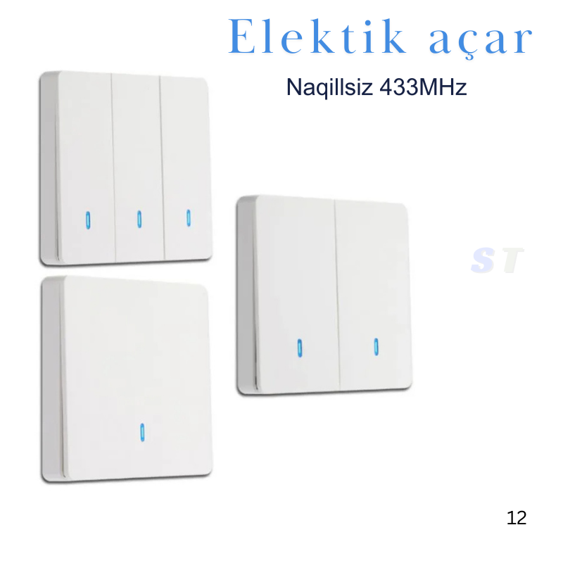 433MHz Naqilsiz Elektrik açar