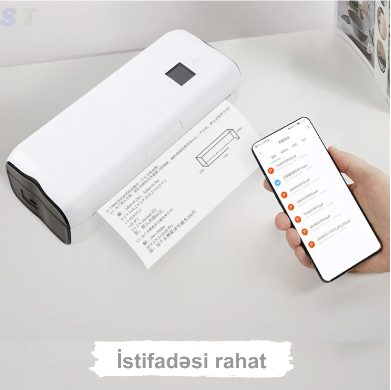 Mini A4 WiFi + Bluetooth Printer