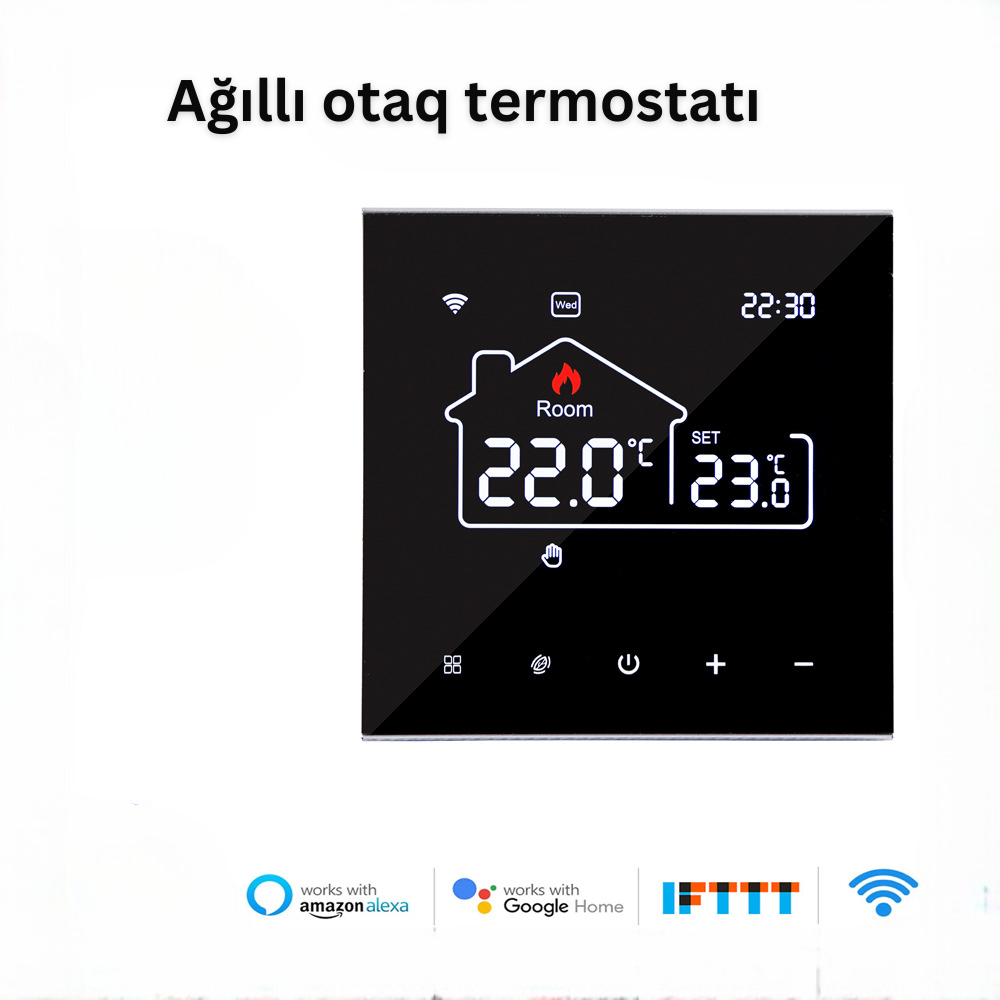 Ağıllı Su Döşəmə İstilik Termostatı Tuya WiFi - ME82C