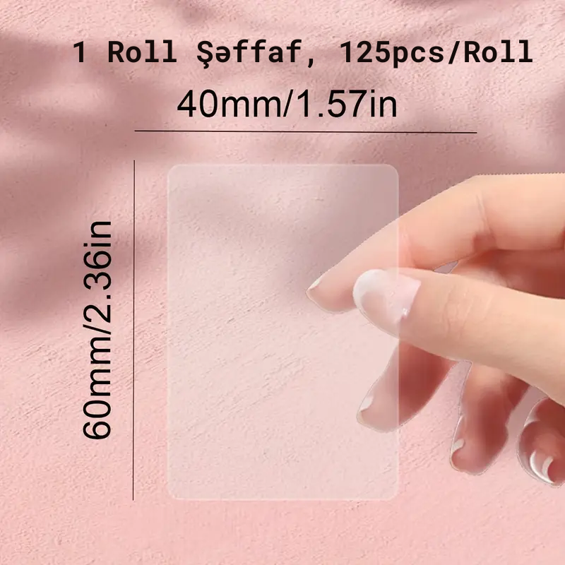 Etiket rulon şəffaf 40*60