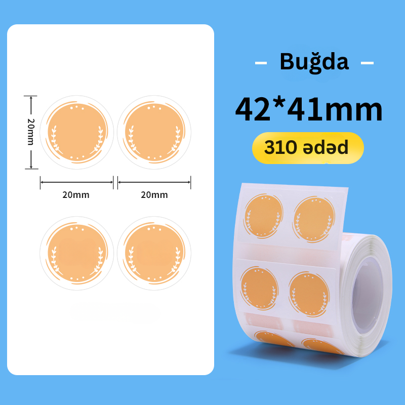 Niimbot etiket lenti B1/B21 dairəvi, 20mm