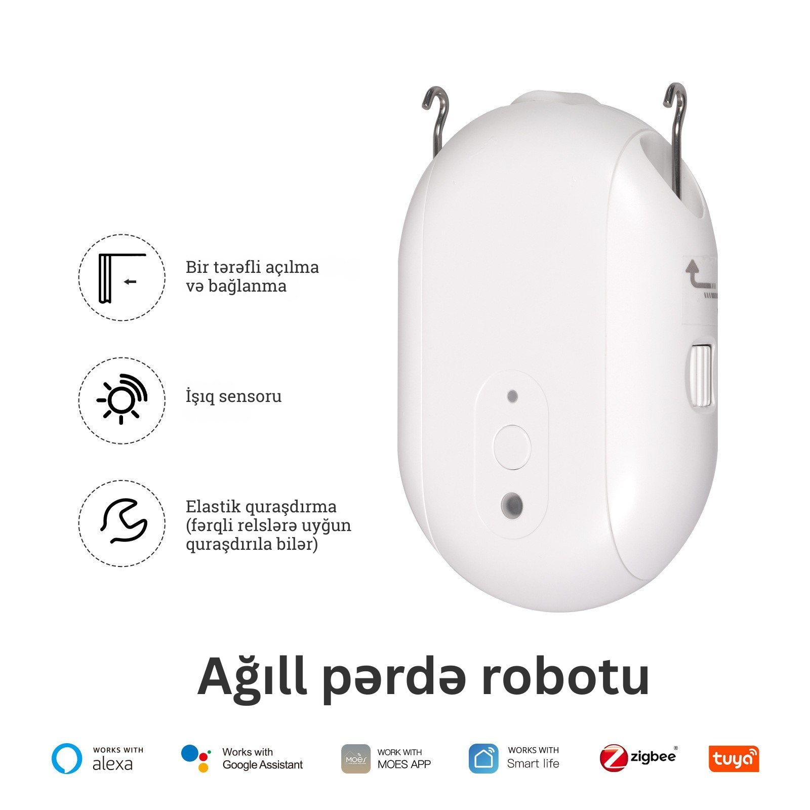 Ağıllı Pərdə Robotu MOES Zigbee ZC-RB01-A