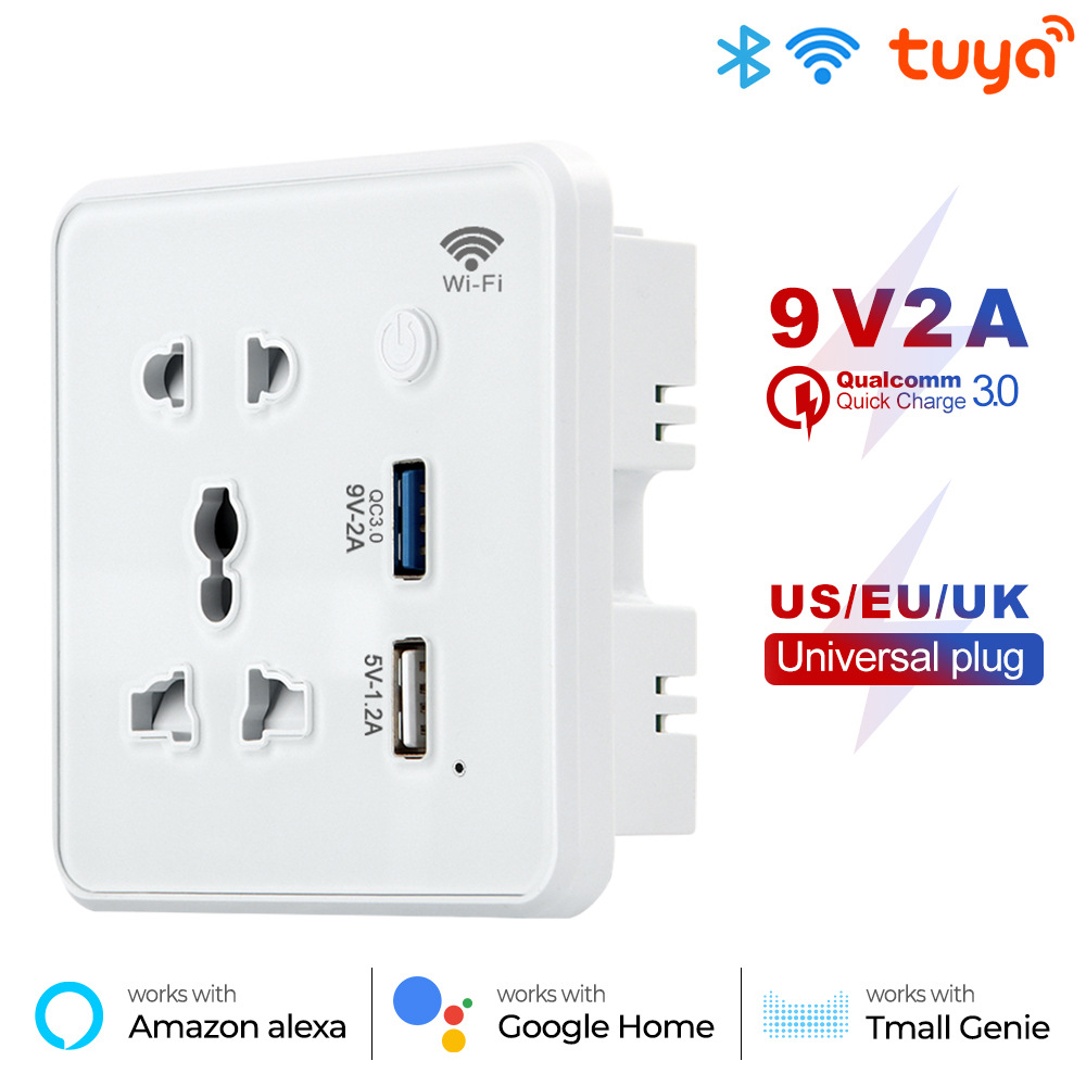 Ağıllı elektrik yuvası şəffaf, dual USB