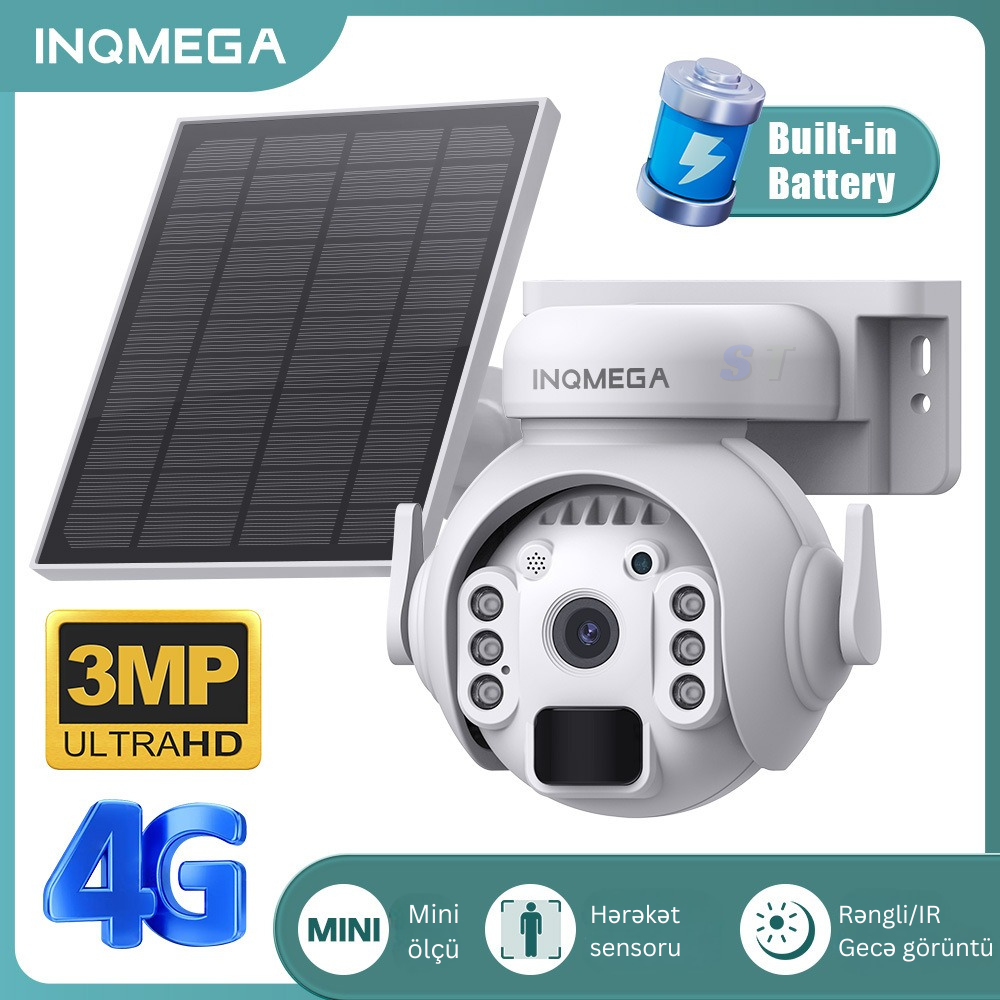 INQMEGA 4G PTZ günəş panelli kamera ST-515C-3M