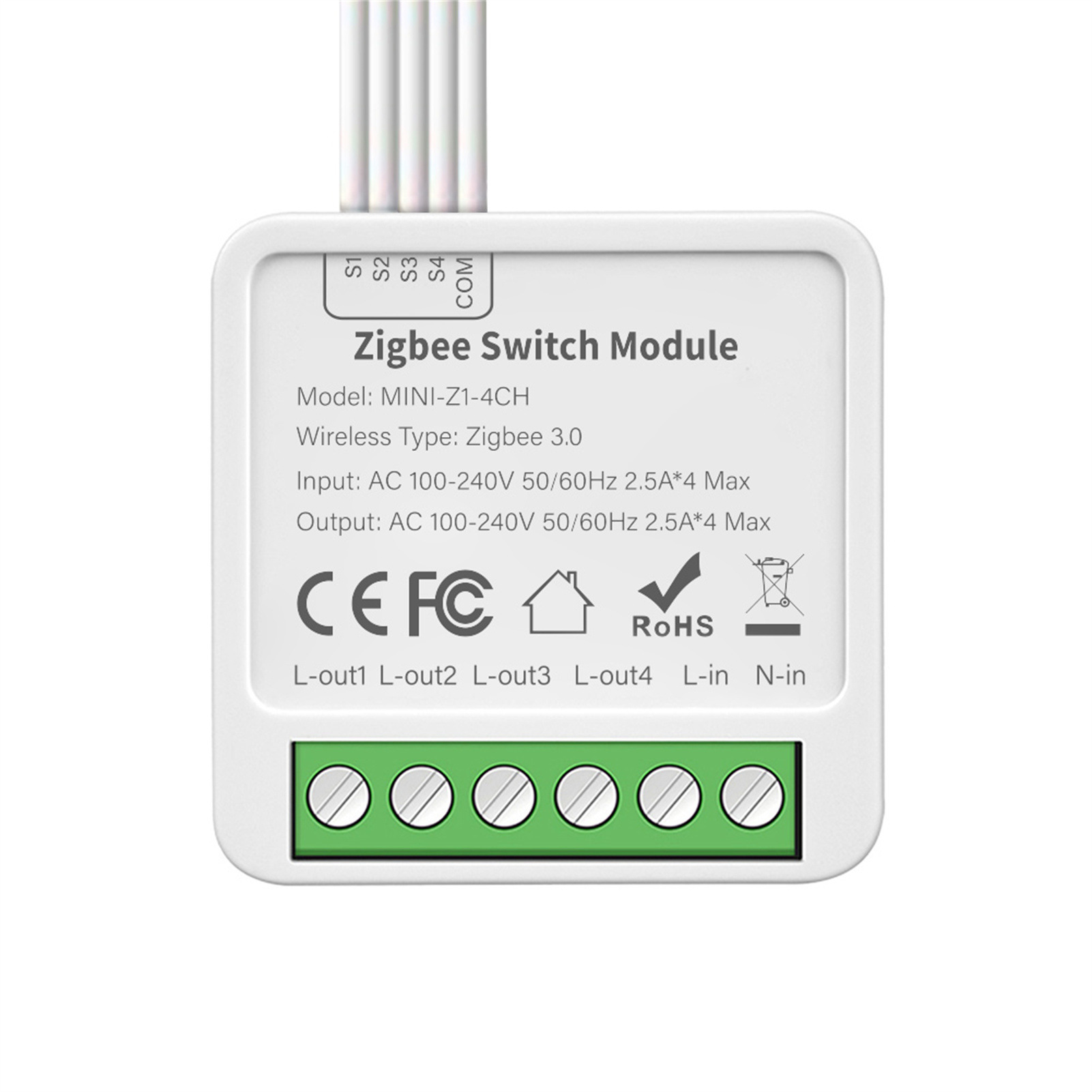 4 çıxışlı elektrik söndürücü ZigBee modul